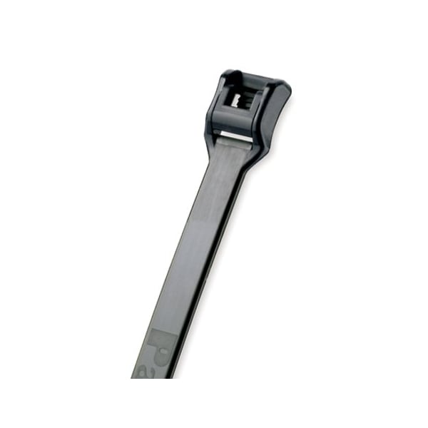 Cable Tie, 15 in L, 4 in Max Bundle Dia., Black, Nylon 6/6, 50 lb Strength, 100 PK